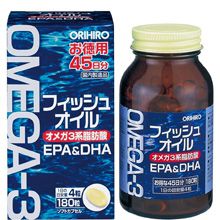 Viên uống dầu cá Omega 3 Orihiro 180 viên Nhật Bản