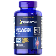 Viên uống hỗ trợ xương khớp Glucosamine Chondroitin MSM Puritan's Pride 240 viên Mỹ