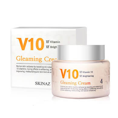 Kem dưỡng trắng V10 Gleaming Cream Skinaz 100ml Hàn Quốc