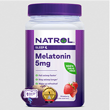 Kẹo ngủ ngon Natrol Gummies Melatonin 5mg Strawbery 180 viên Mỹ