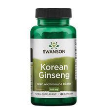 Viên uống nhân sâm Swanson Korean Ginseng 500mg 100 viên Mỹ