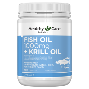 Healthy Care dầu cá 1000mg + Krill dầu 400 viên nang