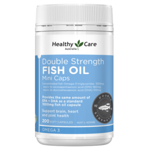 Healthy Care Double Strength dầu cá Mini Caps 200 viên nang