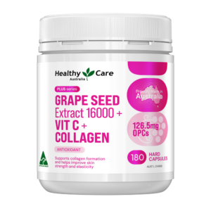 Healthy Care Plus Grapeseed Extract 16000 + Vit C + Collagen 180 viên nang