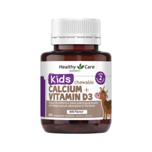 Healthy Care trẻ em Calcium + Vitamin D3 60 viên nhai