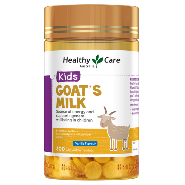 Healthy Care trẻ em Goat Milk Vanilla Flavour 300 viên nén
